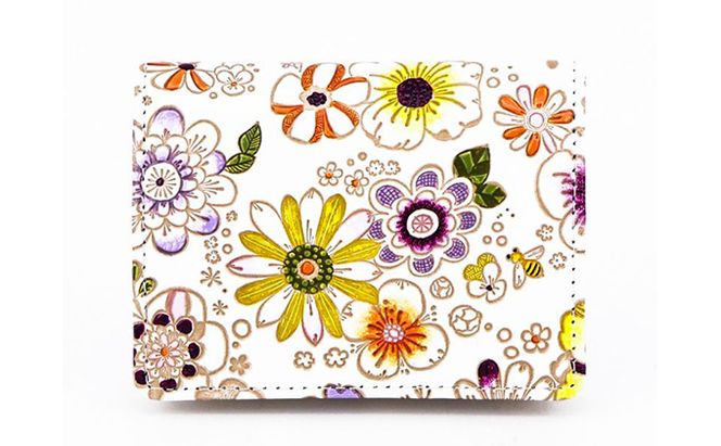 【文庫屋大関】箱まち小銭入れ　みつばち【皮革工芸品】 ファッション小物 財布 民芸品 