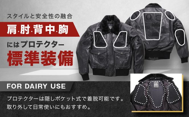 【デグナー】ヴィンテージフライトレザージャケット[16WJ-10C] XLサイズ｜京都 バイクギア 人気ブランド ジャケット バイク［ 大人のための本革ライダース プロテクター デザイン性 着心地 実用性 日常使い ツーリング ライダー バイカー アウトドア おしゃれ かっこいい 人気 おすすめ 送料無料 ふるさと納税 ］ 261009_A-JR195VC03