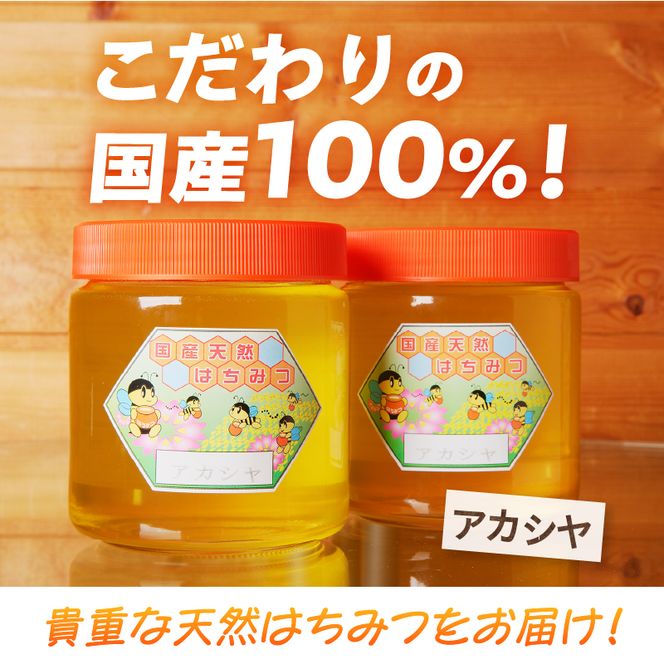 【北海道滝川産】高見養蜂場の純粋はちみつ(アカシヤ600g×2本)｜国産 日本製 天然 無添加 純粋 非加熱 生はちみつ ミツバチ ハニー 栄養 健康 美容 ビタミン ミネラル 抗生物質 プロポリス アミノ酸 濃厚 ギフト 贈答