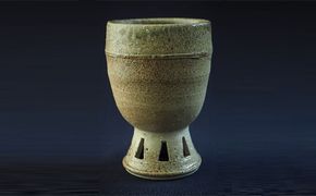 寒風須恵器 高脚カップ（三浦雅人：作） 工芸品 食器 マグカップ 