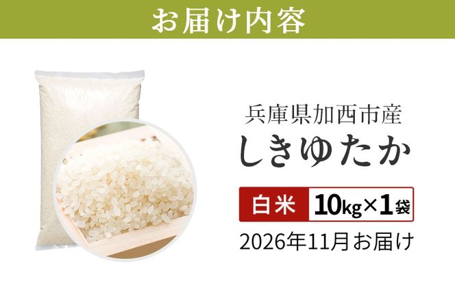 【令和8年産 先行受付】しきゆたか 白米 10kg《2026年11月発送》