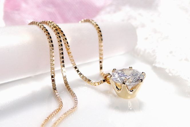 K18YG【0.5ct】一粒 ダイヤモンド ネックレス 【H-SI2-Good】【中央宝石研究所ソーティング】 CSN00161-18Y SWAV065
