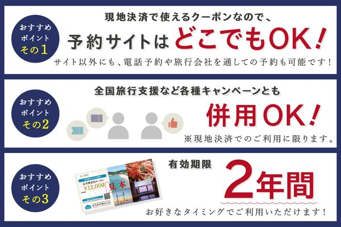 【京丹後市観光公社】京丹後宿泊クーポン　5枚（50,000円分）旅行券 市内の宿泊施設で使える 宿泊券 チケット 旅行 クーポン 旅 ギフト 夕日ヶ浦温泉 天橋立 城崎温泉 伊根 も近い 海の 京都旅行 全国旅行支援 併用可能 カニ旅行 カニ旅 カニ 温泉 海水浴　GK00022 