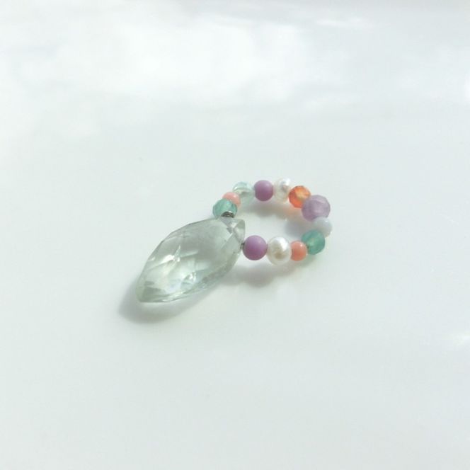 baby ring top ペンダントトップ 1個 グリーンアメジスト1 天然石 アクセサリー [Q] handmadejewely 【 シンプル 可愛い ハンドメイド ジュエリー 手作り 職人 上品 大人な雰囲気 ギフト プレゼント ラッピング 結婚式 普段使い 北海道 幕別 】