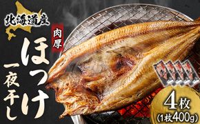 北海道産 ほっけ一夜干し（400～449g）×4枚 ｜ 釧路町の匠が贈る 北の至宝 ホッケ 干物 焼魚 焼き魚 白身魚 セット ひもの 魚干物 一人暮らし セット おかず 冷凍 スピード発送 すぐ届く 魚介類 海鮮 絶品 人気 ヒロセ すぐ発送 北海道 釧路町 釧路超 特産品