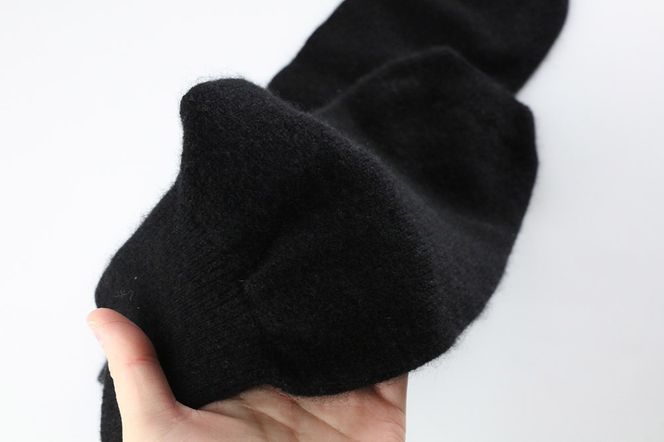 プレミアム カシミヤ レッグウォーマー（黒） 443プランニング 秋田県 男鹿市|23_pln-120101a