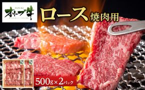 《生活応援》オリーブ牛ロース焼肉用　1000g(500g×2P) 372013_HM009