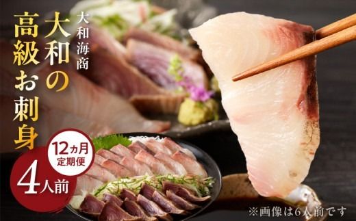 [12ヶ月定期便]大和海商 大和の高級お刺身 4人前 冷凍 N072-YG0182_2