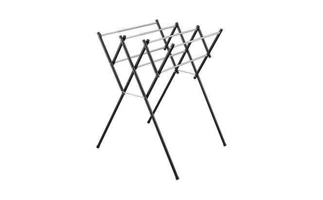 物干し 伸縮タオル干し SWX-700RC ブラック タオルハンガー タオル干し  アイリスオーヤマ スタンド ハンガー コンパクト ステンレス 伸縮 省スペース タオルスタンド スリム ラック 室内物干し 洗濯物干し 物干しスタンド 部屋干し タオル