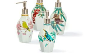 九谷焼ソープディスペンサー（8角） a05 雑貨 日用品 工芸品 バス用品 