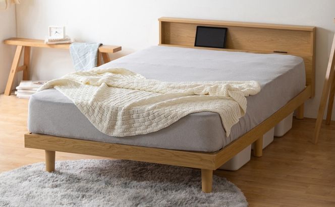 ベッド すのこベッドＳ SNB-S ナチュラル アイリスオーヤマ すのこ S シングル ヘッドボード付き 2口コンセント 宮付き 宮棚付き ベッドフレーム 通気性 新生活