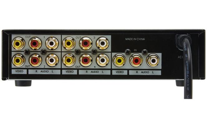 AV 4分配器 VSP4 電化製品 家電 DVDプレイヤー テレビ ビデオ 変換器 