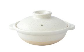 長谷園の「伊賀土鍋 白釉」小（1人用）DC-04 ngtn0047