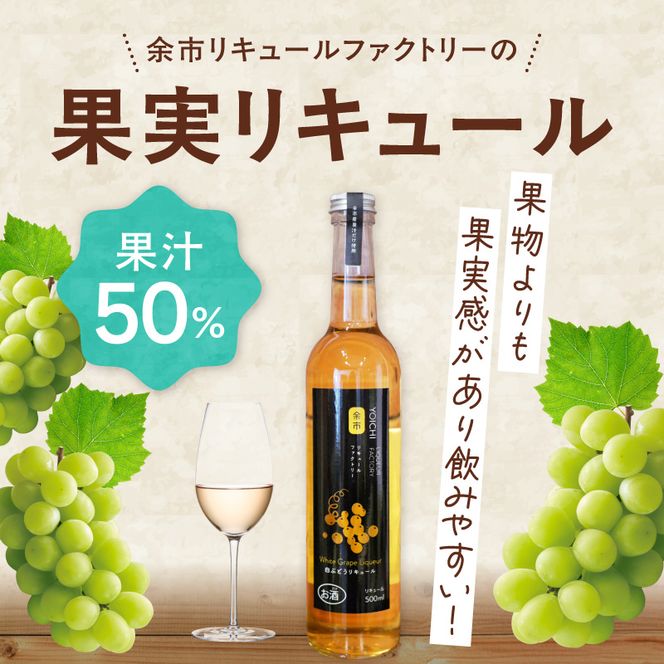 白ぶどうリキュール（ナイアガラ） 500ml 華やかな香り 甘く飲みやすい フルーティー ソーダ割り爽やかな酸味 果実感 北海道余市産ぶどう使用_Y118-0005
