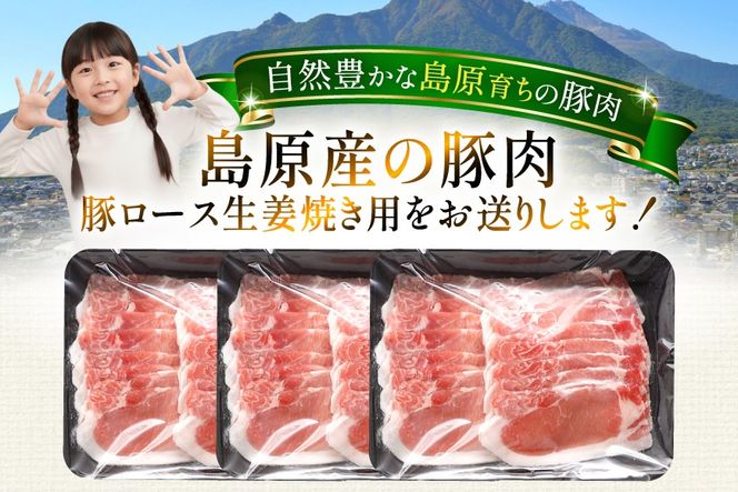 AK031 豚ロース 生姜焼き用 500g 3パック 計1.5kg [ 豚肉 ロース 小分け 肉 お肉 BBQ バーベキュー 焼肉 アウトドア スターゼン 長崎県 島原市 ]