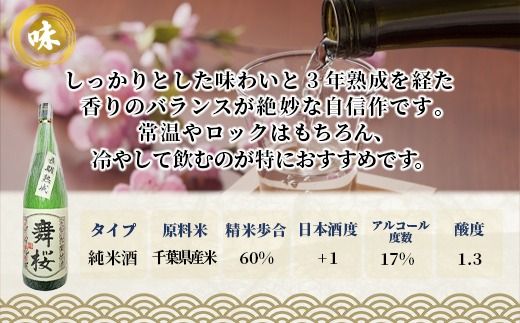 舞桜　辛口純米　1.8L SMI001