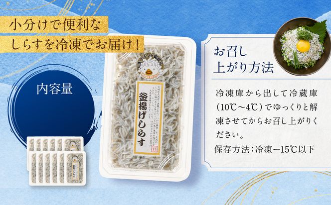 釜揚げしらす 12パック ( 160g × 12パック 約 2kg ) 天然 大洗 しらす シラス 魚 さかな 魚介 離乳食
