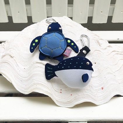 マスクホルダー2点セット（カメ＆フグセット） 雑貨 日用品 ファッション 