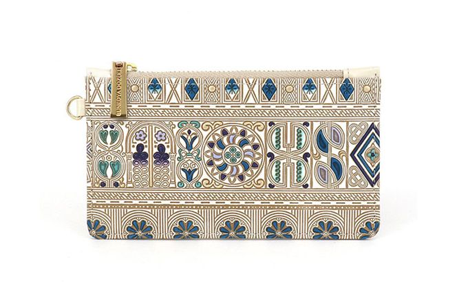 【文庫屋大関】すっきりカードケース　アポロン＜ブルー＞【皮革工芸品】 ファッション小物 雑貨 フラグメントケース 小銭入れ付き 収納 スマート 日本製 青 