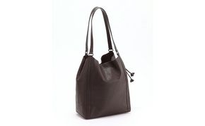 レディース本革バッグLサイズ 7M6-1012P（・ダークブラウン）