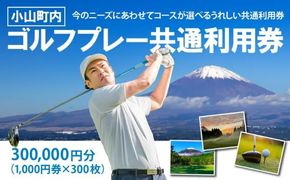 AW71小山町内 ゴルフ場 共通利用券　（1000円券×300枚）