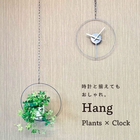 GRAVIRoN Hang Plants シリーズ Round 酸洗鉄（プランツハンガー） 観葉植物 プランター