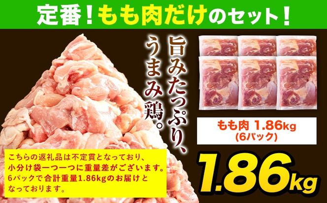 うまかチキン 全パックもも肉セット(計1種類) 合計1.86kg 《30日以内に出荷予定(土日祝除く)》冷凍 小分け 訳あり 訳アリ 訳あり鶏肉 訳アリ鶏肉 訳ありモモ肉 訳ありもも肉 訳アリモモ肉 訳アリもも肉 訳ありチキン 訳アリチキン 冷凍鶏肉 冷凍とり肉 冷凍もも肉---hkw_lcl_581_6p---