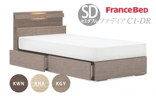 フランスベッド ファディア FAD-C1 DR（引き出し付き260mm） M セミダブル