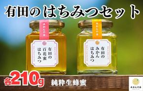 はちみつ 有田のはちみつセット （みかん蜂蜜210g 百花蜜蜂蜜210g 各1本） 和歌山県産 産地直送 【みかんの会】 AX273