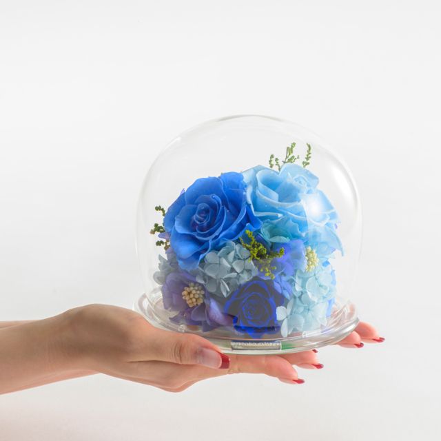 ガラスドームL 花 お花 プリザーブドフラワー ギフト プレゼント お祝い 誕生日 お供え アレンジ インテリア 東京都 墨田区