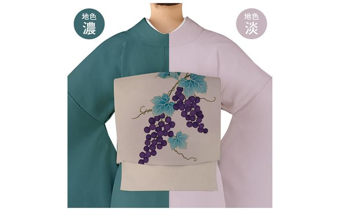 【和装振興応援プロジェクト】歳時記10月1「ぶどう狩り」京手描友禅 染帯｜染帯 着物 織物 人気 おすすめ [ 手描友禅 帯 染匠 職人 歳時記 人気 おすすめ ギフト プレゼント お取り寄せ 通販 送料無料 ふるさと納税 ] 261009_A-BR053VC26