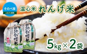 米 コシヒカリ れんげ米 5kg ×2袋 そのべ産 温心米 2025年度産 お米 単一原料米 こしひかり 丹波 精米 白米 こめ コメ 京都 