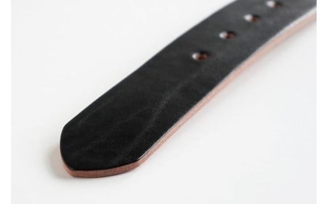E STREET LEATHER ベンズクラシック 4cm幅 茶芯革 極厚レザーベルト ブラック【star005-01】