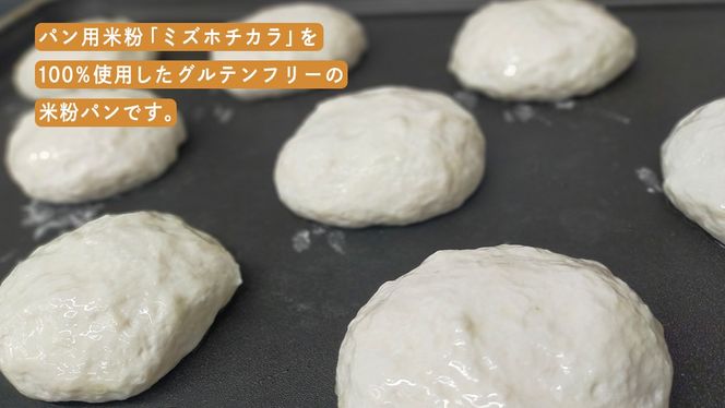 米パン（8個入り） グルテンフリー 米パン 米 米粉 国産 ごパン パン 小麦不使用 卵不使用 乳不使用 冷凍ぱん 冷凍パン [BR15-NT]