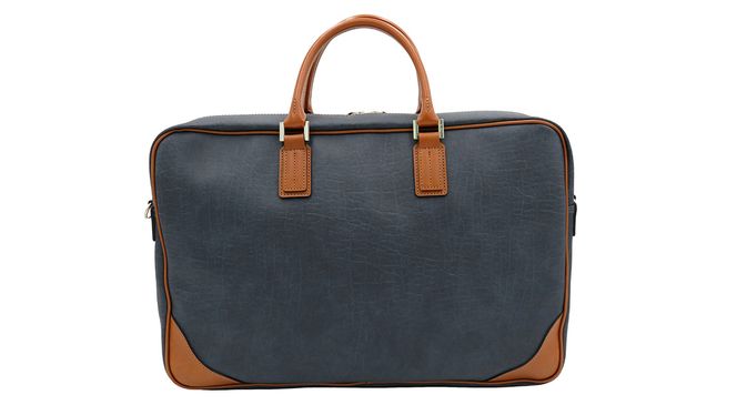 ワイドビジネスバッグ ネイビー ( No.5026-60 ) / ビジネスバッグ 豊岡 職人手作り B4サイズ対応 大容量 出張 一泊二日 2層式 肩当て付きショルダーベルト 底鋲 日本製 メンズ レディース バッグ かばん 鞄 黒 紺 木和田株式会社