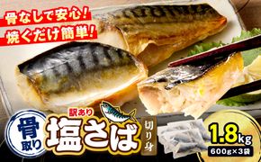 【A8-092】【訳あり】骨取り 塩さば切り身(600gx3袋)