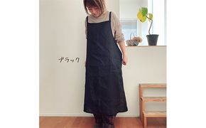 おとなのリネンエプロン（ブラック） 