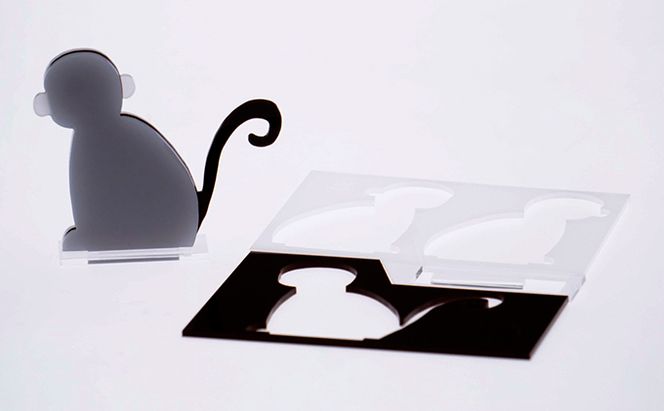  はざいくる アクリル 干支 さる 置物 インテリア 雑貨 