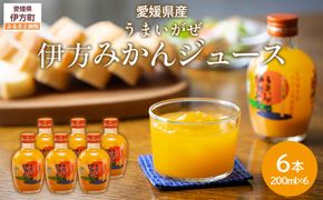 【愛媛県産】うまいがぜ伊方みかんジュース（200ml×6本） ストレート果汁100％（入金確認後、準備が出来次第発送） IKTI017