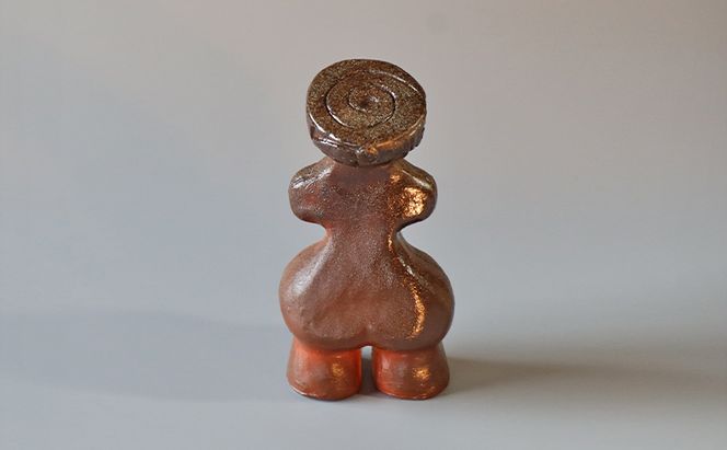 土偶 国宝土偶「縄文のビーナス」（長野県　茅野市尖石縄文考古館蔵）【備前焼 東児の花窯】 