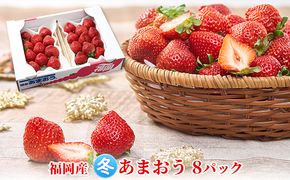 いちご あまおう 8パック 1Pあたり約250g以上 福岡のいちご 苺 本来の酸味と甘み 冬 配送不可 離島 果物類 イチゴ 