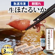 生ホタルイカ急速冷凍とオリジナル万能酢味噌付き【カネツル砂子商店】 [A-002012] 