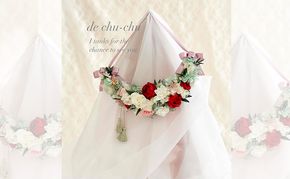 様々なバラを使った フラワーガーランド 1個(プリザーブドフラワー 、アーティフィシャルフラワー 使用) 花 フラワー バラ 薔薇 花飾り ガーランド インテリア 華やか プレゼント 贈り物 かわいい 