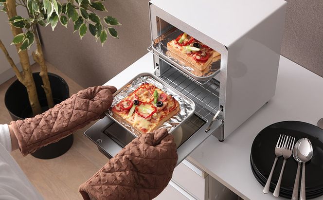 トースター 縦型 ２枚 小型 MOT-012 アイリスオーヤマ おしゃれ オーブン ミラー ミラーガラス タイマー 縦 一人暮らし トースト 食パン 省スペース 2段 2枚焼き コンパクト スリム キッチン用品 調理家電 食欲の秋特集 