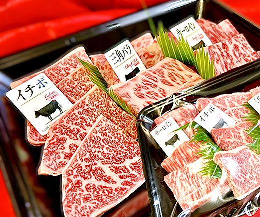 【定期便】近江牛毎月定期便　焼肉/ハンバーグ/サイコロステーキ　全３回【FO46W】（国産牛　和牛　ブランド牛　ブランド和牛　黒毛和牛　牛肉　肉　高級　人気　おすすめ　神戸牛　松阪牛 に並ぶ 日本三大和牛 近江牛）