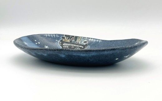 猫街の植物工場長のカレー皿 midnight【716】_HA1724