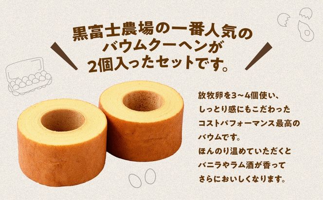 森のバウムクーヘン　2個セット　人気　おすすめ　国産　贈答　ギフト　お取り寄せ スイーツ　お菓子　バウムクーヘン　卵　たまご　タマゴ　玉子　鶏卵　放牧卵　平飼い　B-9