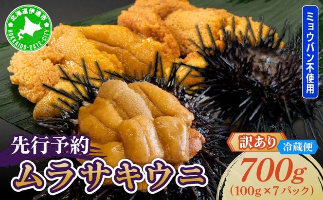 ＜先行予約＞ 北海道産 ムラサキウニ（訳あり）700g【ogm-045】生うに 塩水うに ミョウバン不使用 海鮮 訳あり 国産 北海道 伊達 ふるさと納税