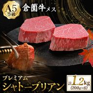 【プレミアムシリーズ】厳選宮崎牛メス指定 A5等級シャトーブリアン 1.2kg（国産 牛肉 国産牛 和牛 黒毛和牛宮崎牛 赤身 ヒレ シャトーブリアン ステーキ 焼肉）