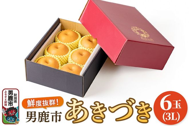 【令和8年度 早期受付】あきづき 梨 6玉 3L 梨 なし ナシ 秋田県 男鹿市 旬の果物 フルーツ|23_fre-030601